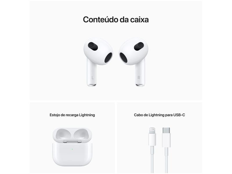 Apple Airpods (3ª geração) com Estojo de Recarga - Lightning